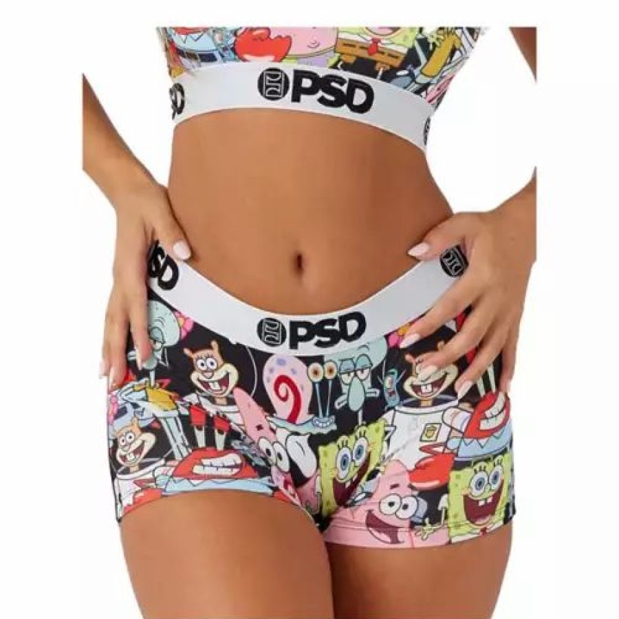 Underwear * | Women'S Psd Spongebob Boy Shorts