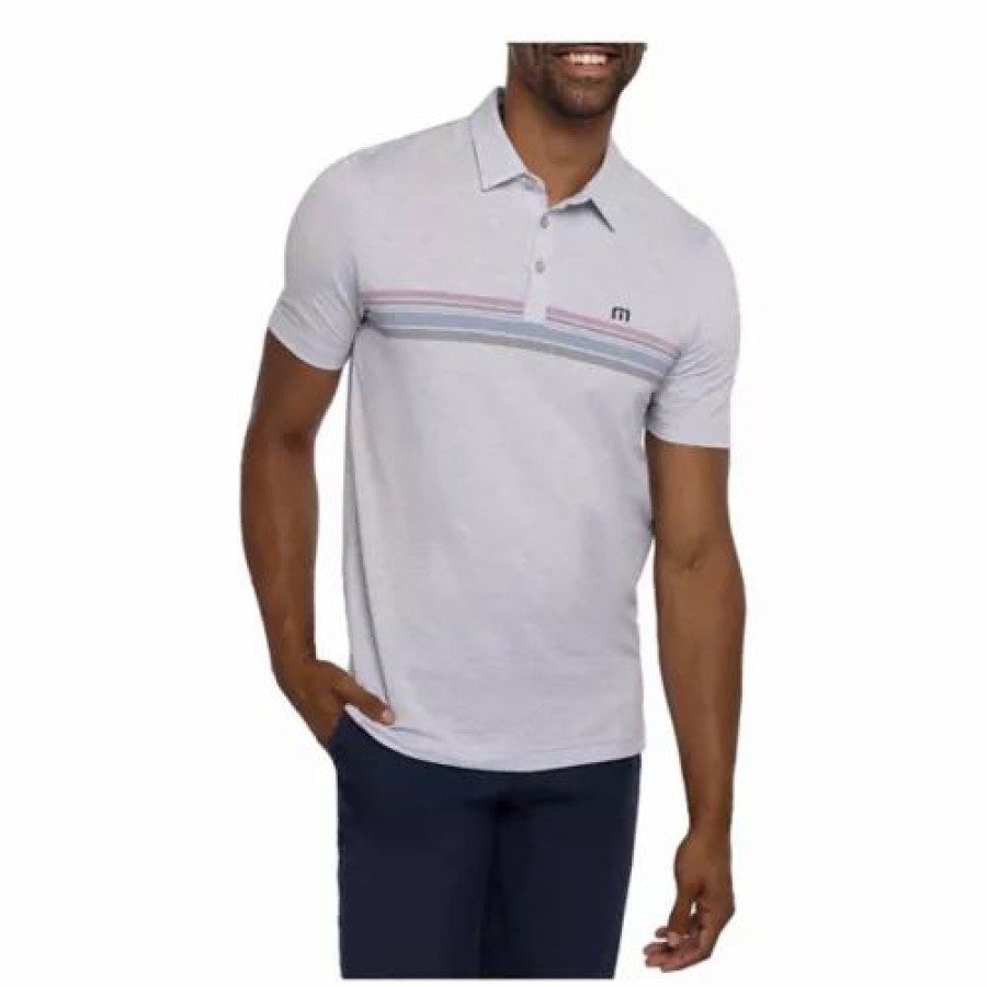 Shirts * | Men'S Travismathew Leave Of Absence Polo Heather Light Grey