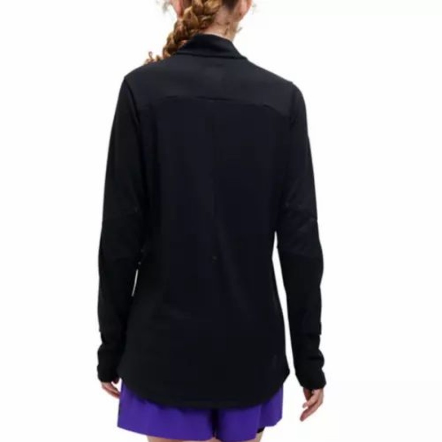 Shirts * | On Running Women'S On Climate Shirt 1/2 Zip Black Navy