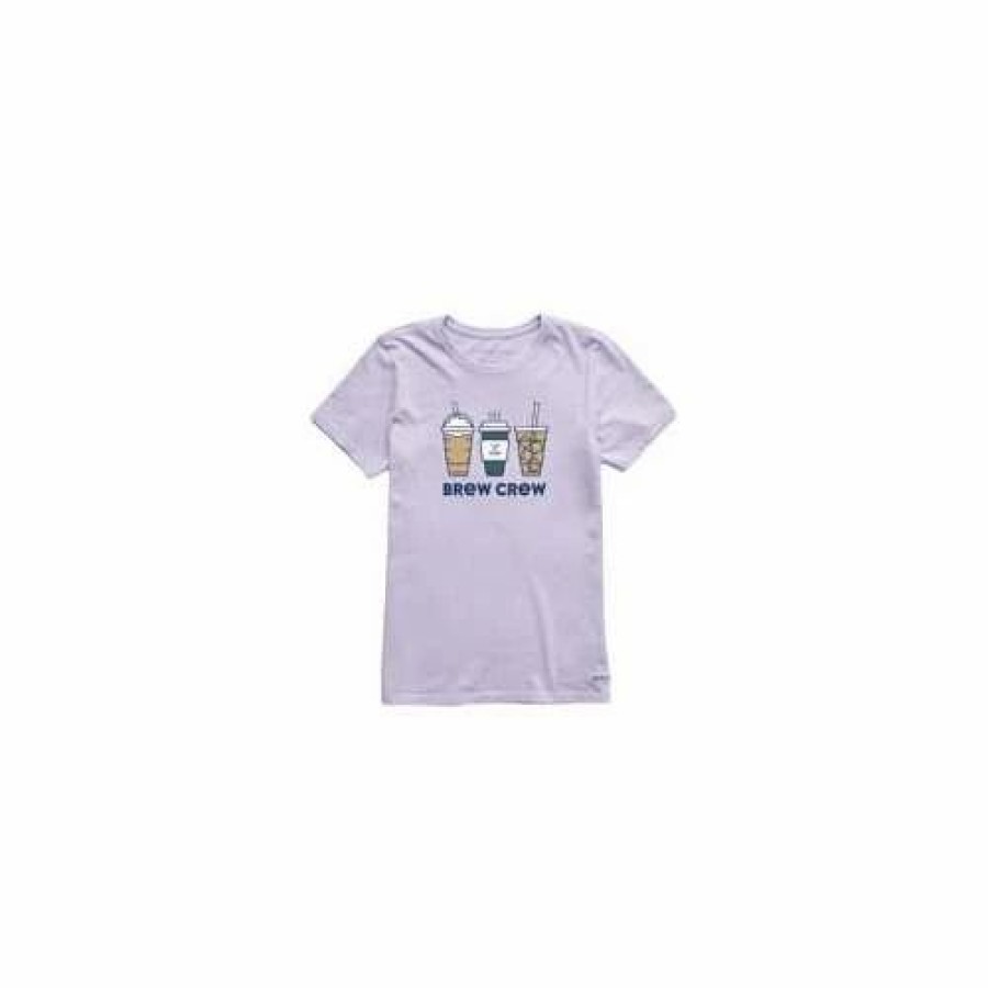 Shirts * | Women'S Life Is Good Brew Crew T-Shirt Lilac Purple