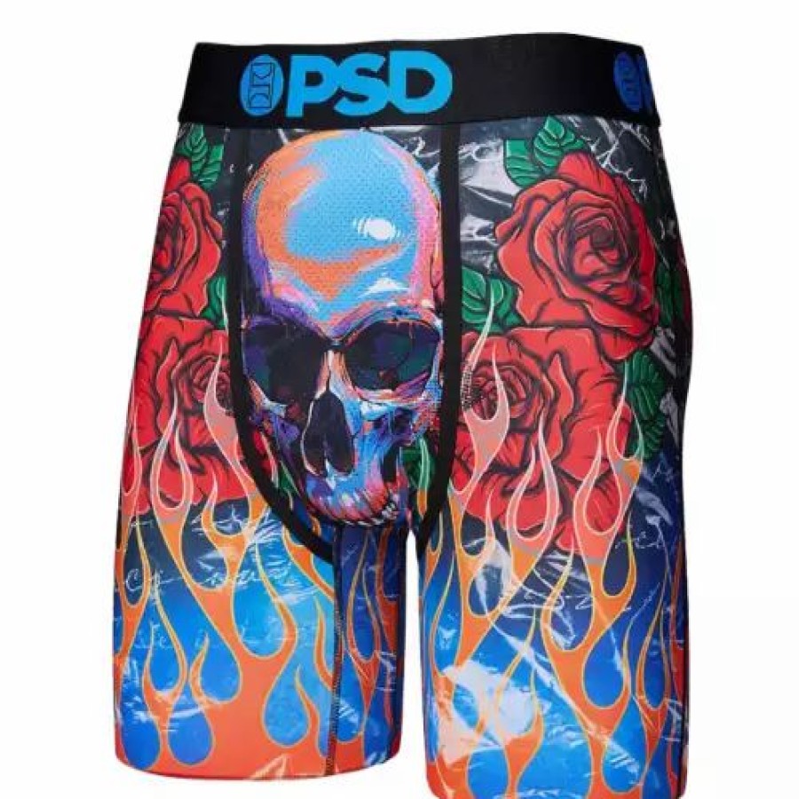 Underwear * | Men'S Psd Rose N Bones Boxer Briefs Multi