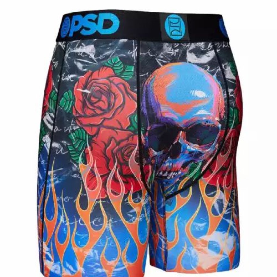 Underwear * | Men'S Psd Rose N Bones Boxer Briefs Multi