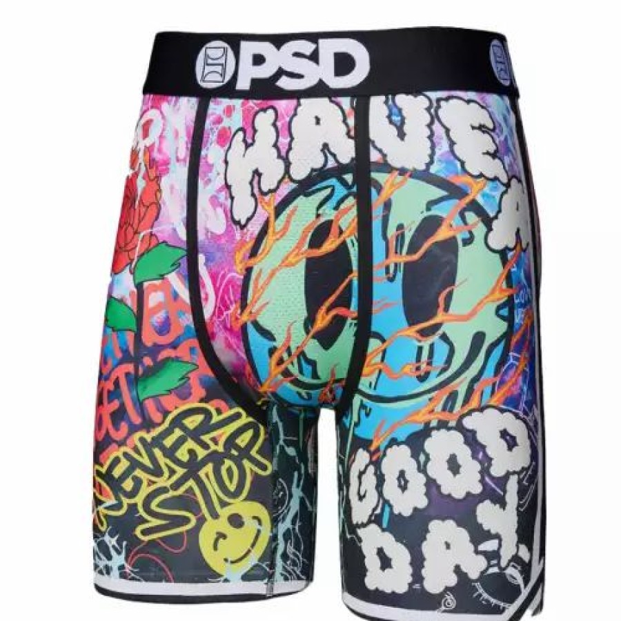 Underwear * | Men'S Psd Have A Good Day Boxer Briefs Multi