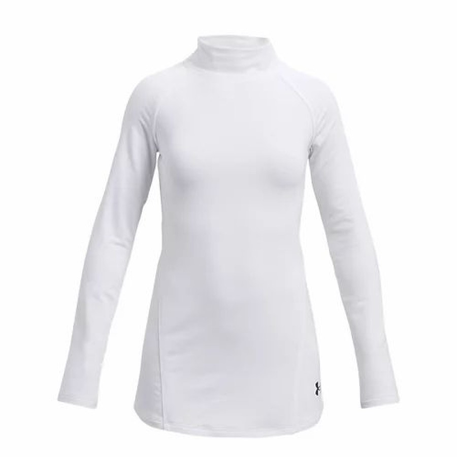 Shirts * | Girls' Under Armour Coldgear Mock Neck Long Sleeve Shirt