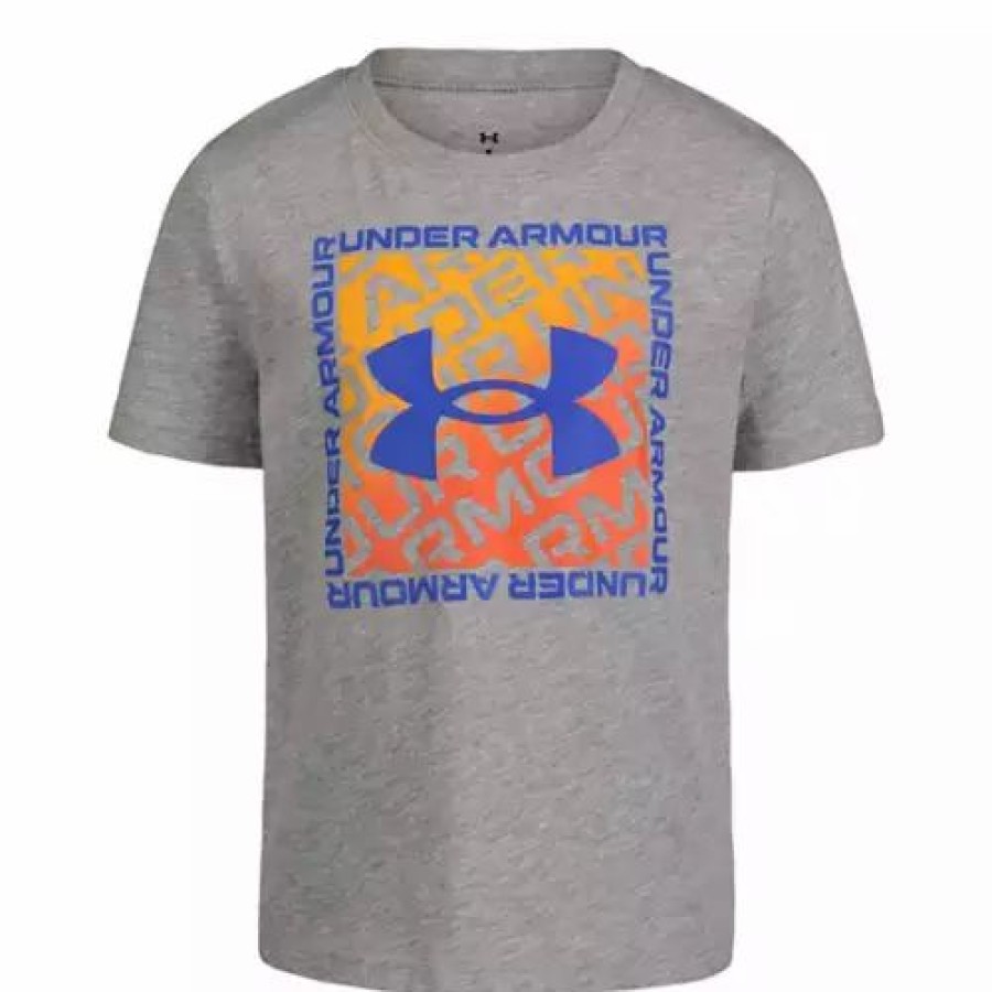 Shirts * | Toddler Boys' Under Armour Trail Fade T-Shirt Grey Heather