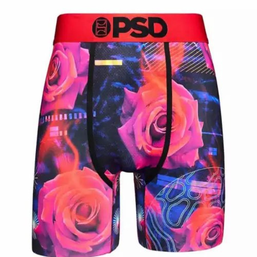 Underwear * | Men'S Psd Roses Boxer Briefs