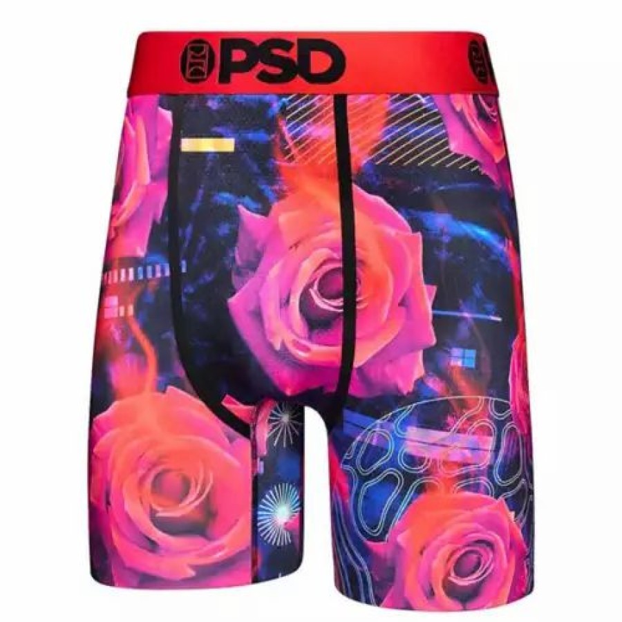 Underwear * | Men'S Psd Roses Boxer Briefs