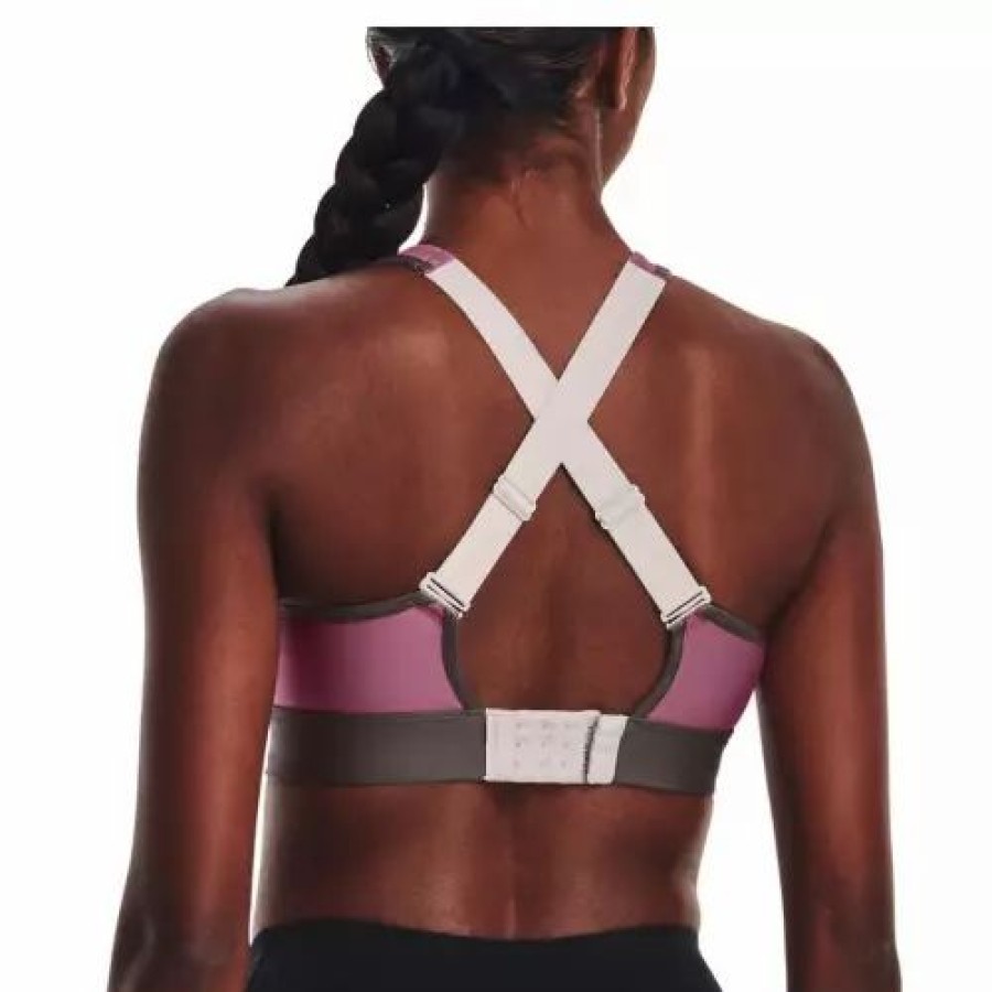 Bras * | Women'S Under Armour Infinity High Harness Sports Bra Pink