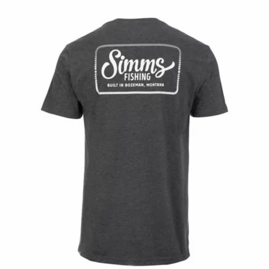 Shirts * | Simms Two Tone Pocket Charcoal Heather