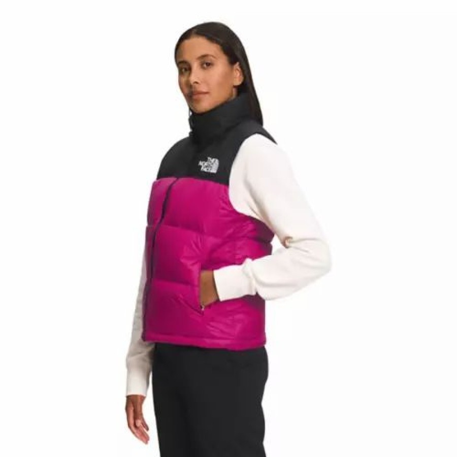 Vests * | Women'S The North Face 1996 Retro Nuptse Vest Fuschia Pink