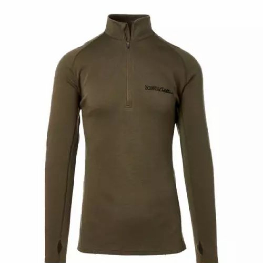 Shirts * | Men'S Scheels Outfitters Churchill Merino 1/4 Zip Tamarac