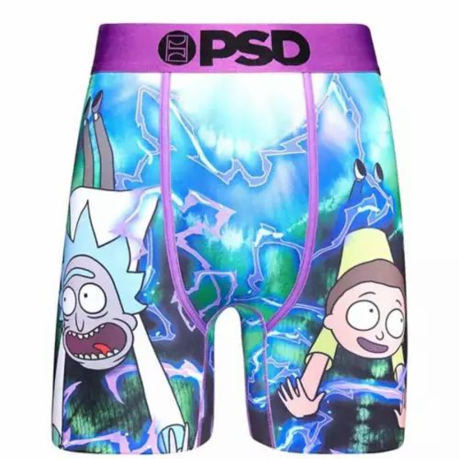 Underwear * | Men'S Psd Rick And Morty Boxer Briefs