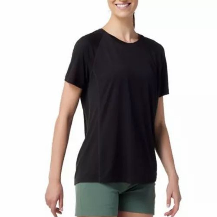 Shirts * | Women'S Smartwool Merino Sport 120 Short Sleeve Shirt Black