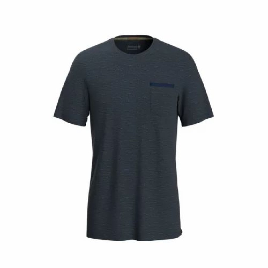 Shirts * | Men'S Smartwool Everyday Exploration Merino Pocket Tee Deep Navy Heather