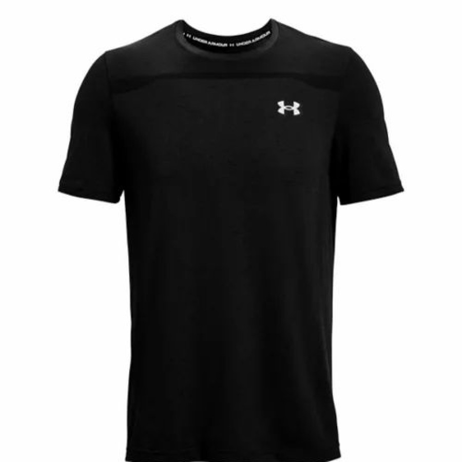 Shirts * | Men'S Under Armour Seamless Short Sleeve Shirt Black