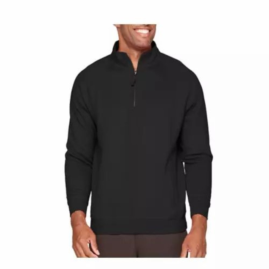 Shirts * | Men'S Colosseum Authentic 1/4 Zip Black