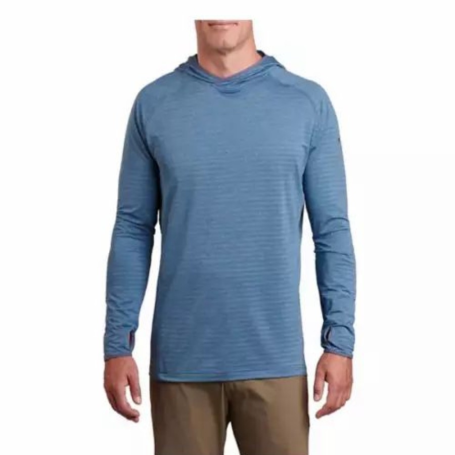 Shirts * | Men'S Kuhl Airkuhl Hoodie Marin Blue