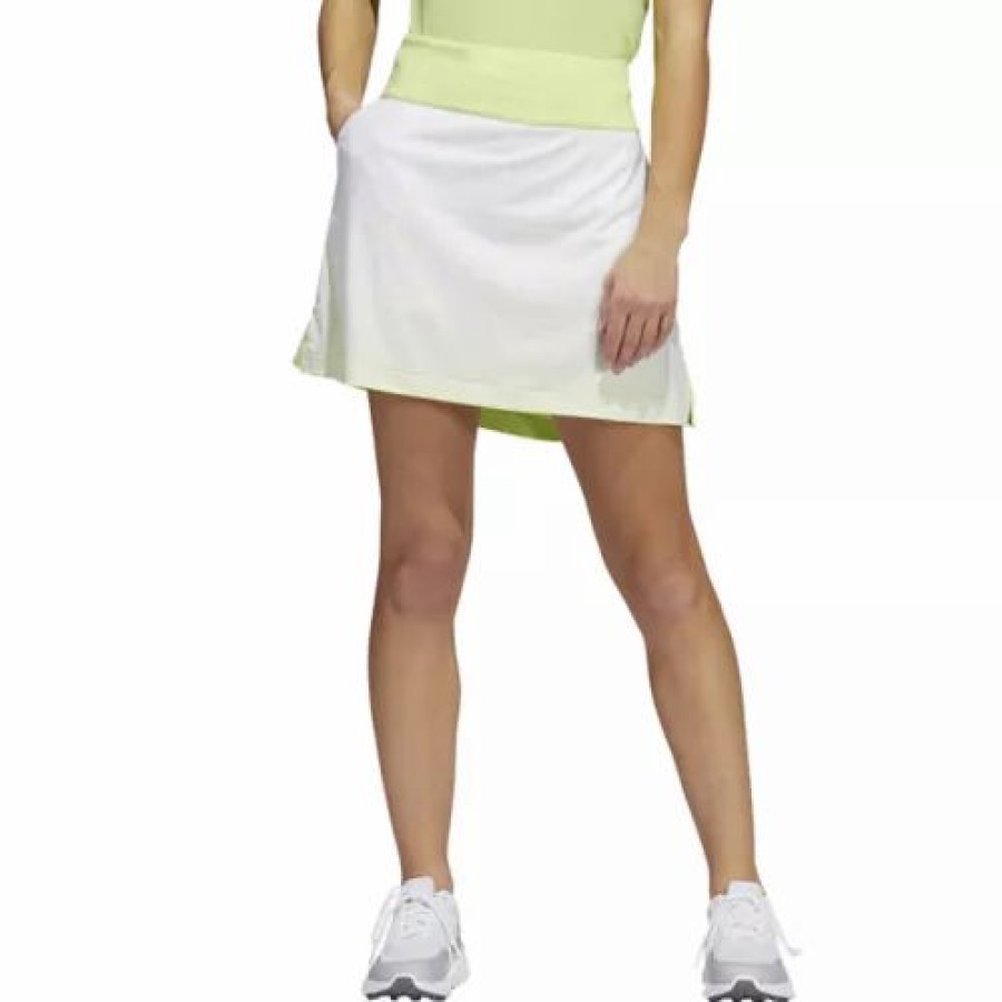 Skirts & Skorts * | Women'S Adidas Primegreen Gradient Golf Skort Lime