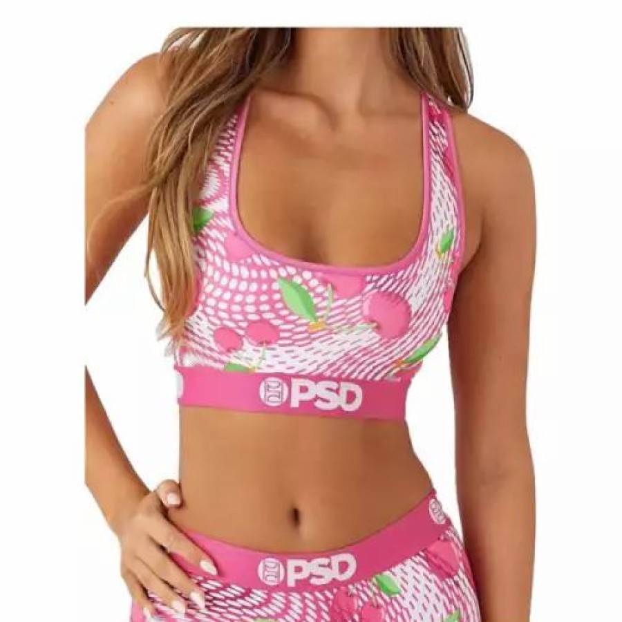 Bras * | Women'S Psd Food Sports Bra Cherry Trip