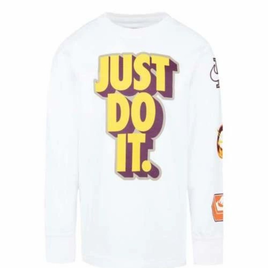 Shirts * | Boys' Nike Just Do It Long Sleeve T-Shirt Sail