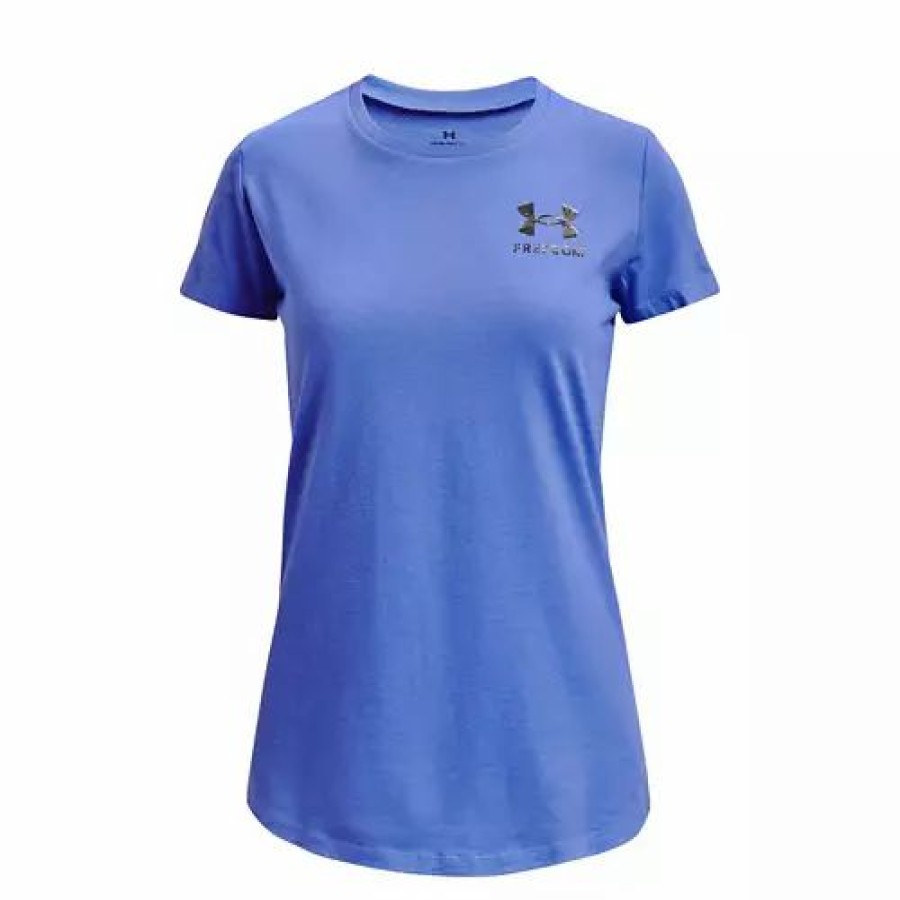 Shirts * | Girls' Under Armour Freedom Flag Foil T-Shirt