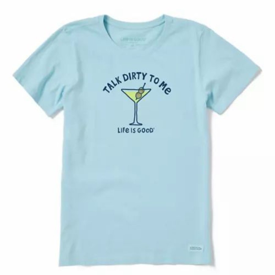 Shirts * | Women'S Life Is Good Dirty T-Shirt Beach Blue