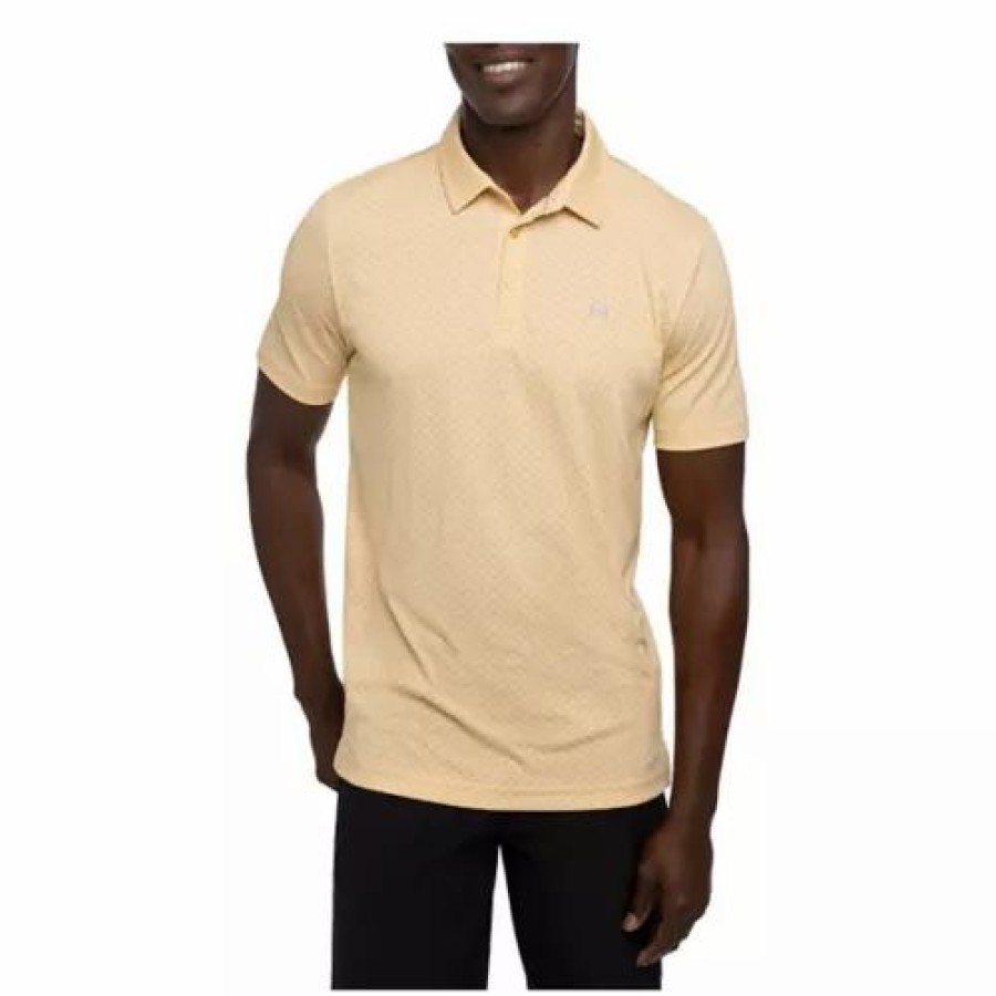 Shirts * | Men'S Travismathew Bamboo Calm Polo Heather Golden Cream