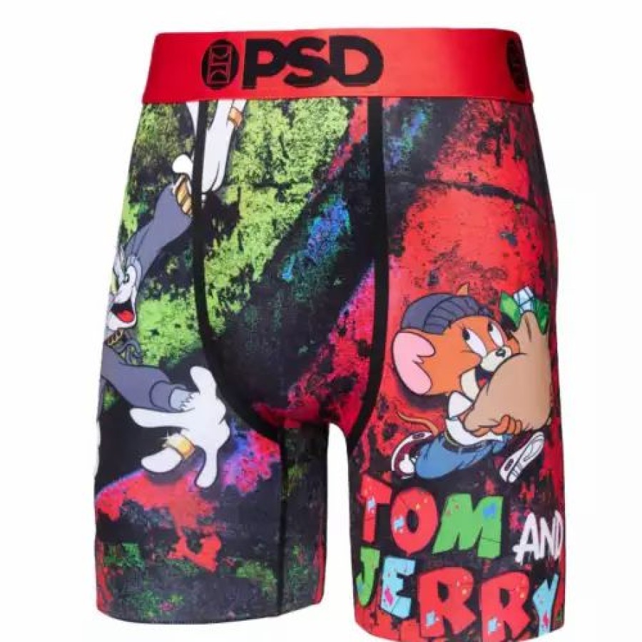 Underwear * | Men'S Psd Tom And Jerry Boxer Briefs Multi