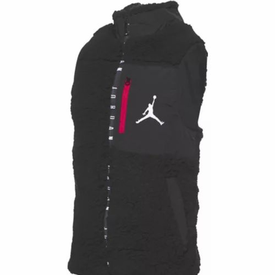 Vests * | Boys' Jordan Sherpa Vest Black