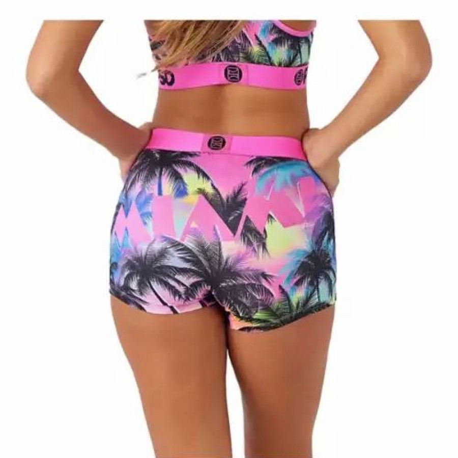 Underwear * | Women'S Psd Palm Trees Boy Shorts