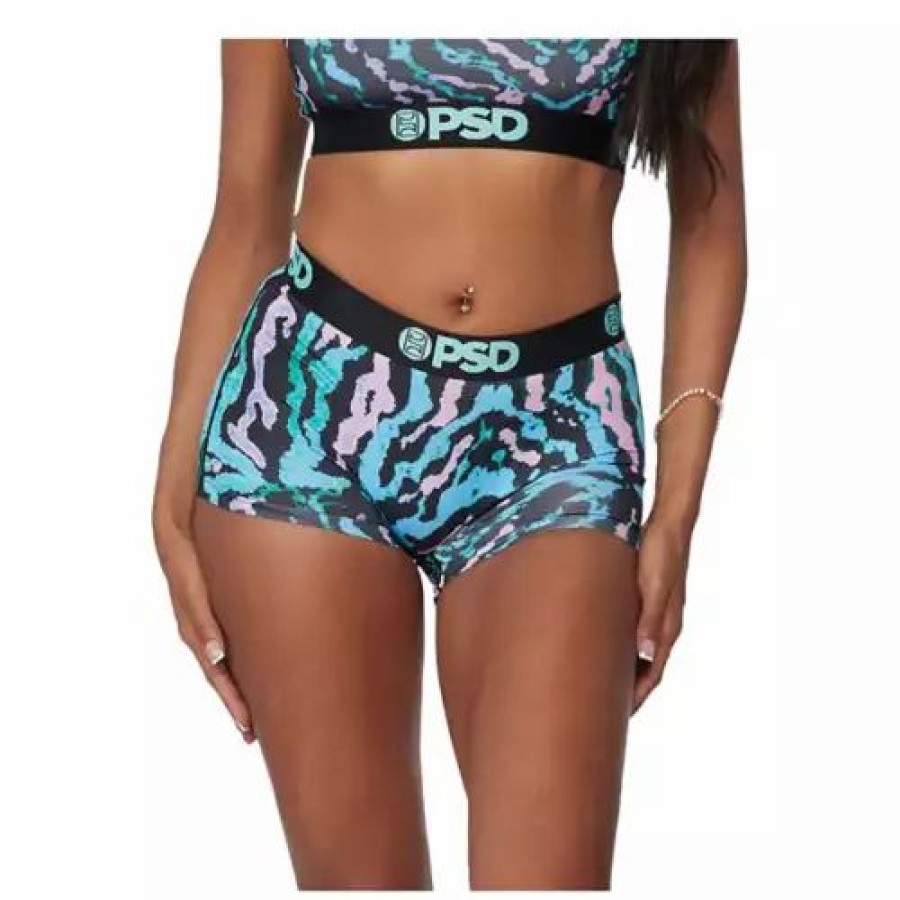 Underwear * | Women'S Psd Animal Print Boy Shorts