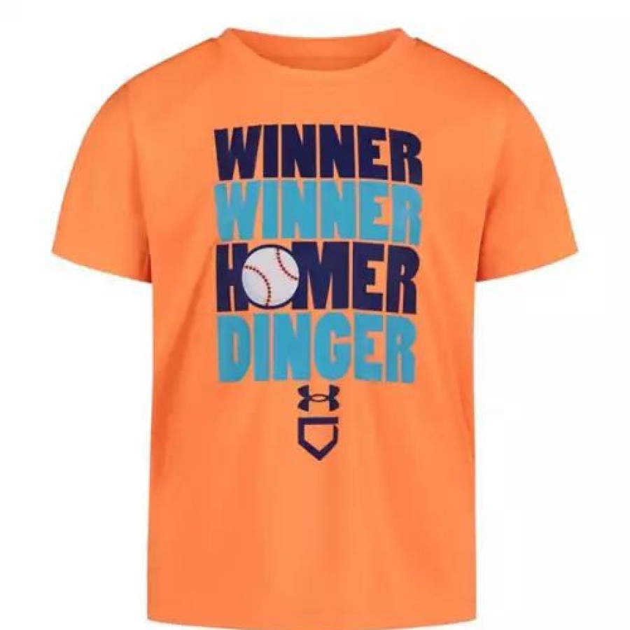 Shirts * | Toddler Under Armour Winner Winner Short Sleeve T-Shirt Orange