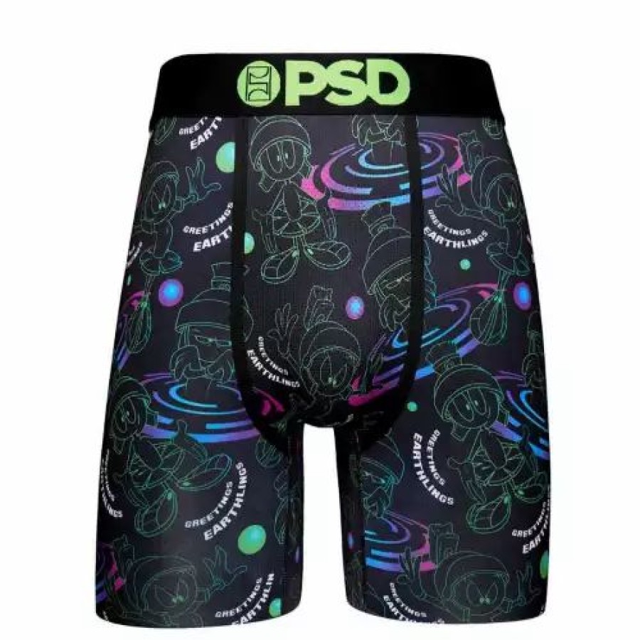 Underwear * | Men'S Psd Greeting Earthlings Boxer Briefs Black