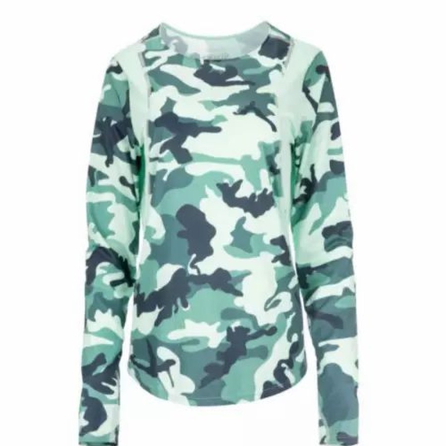 Shirts * | Women'S Simms Solarvent Crew Sweatshirt Woodland Camo Avalon