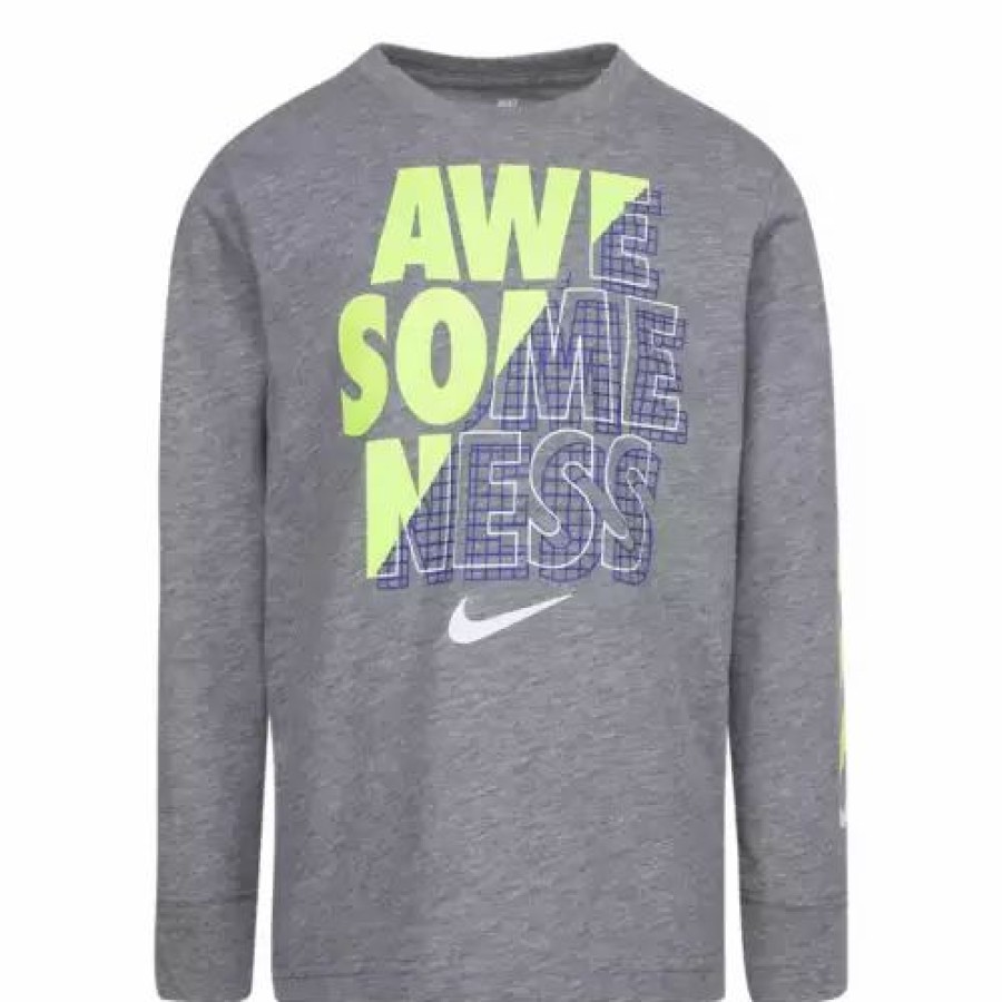 Shirts * | Boys' Nike Digital Escape Awesome T-Shirt Carbon