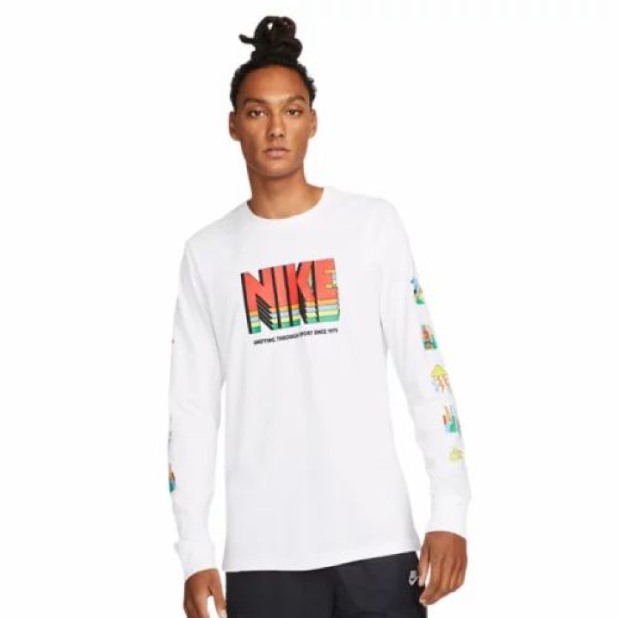 Shirts * | Men'S Nike Sportswear Love Graphic Long Sleeve T-Shirt White