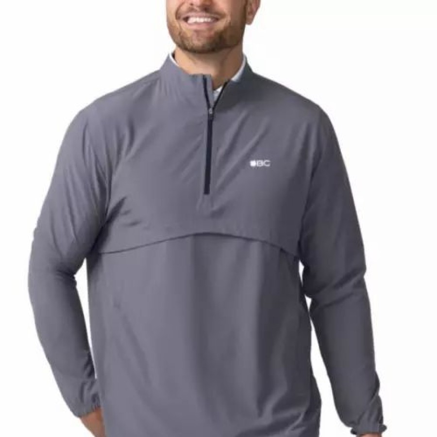 Shirts * | Men'S Black Clover Quarter Jack Golf 1/4 Zip Charcoal