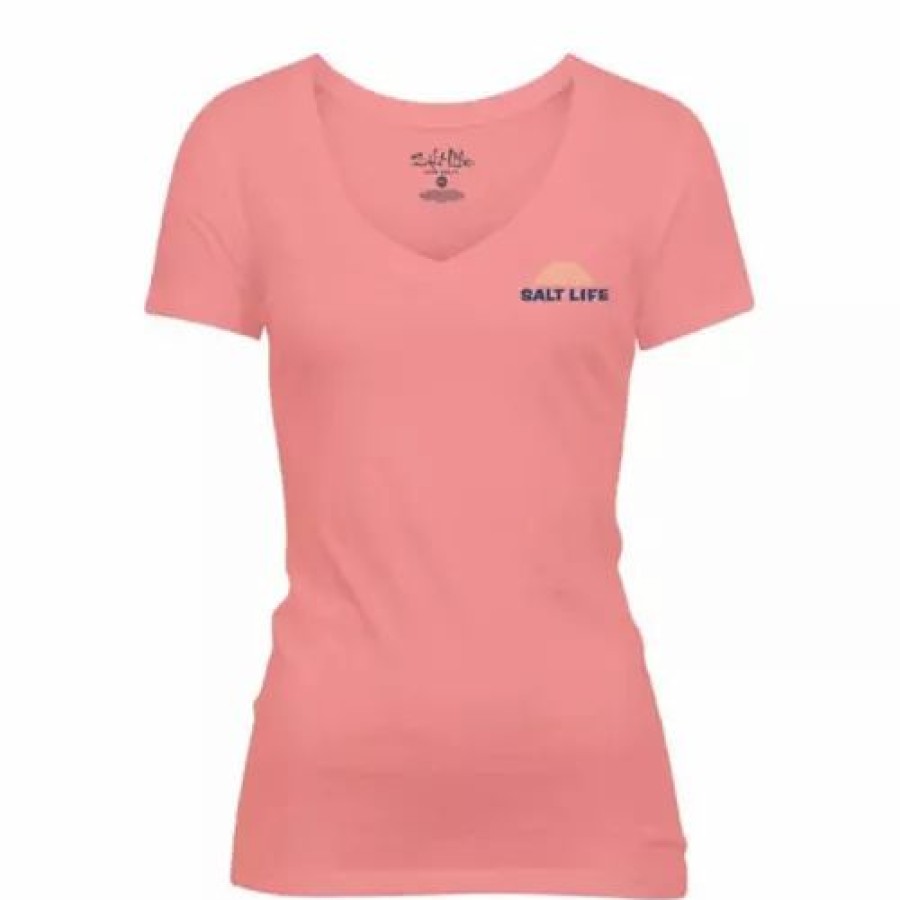 Shirts * | Women'S Salt Life Enjoy The View T-Shirt Flamingo