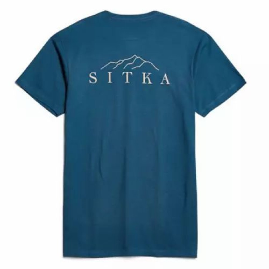 Shirts * | Men'S Sitka Elevation T-Shirt Aegean Blue