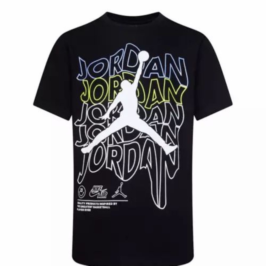 Shirts * | Boys' Jordan Mj Meltdown Short Sleeve T-Shirt Black