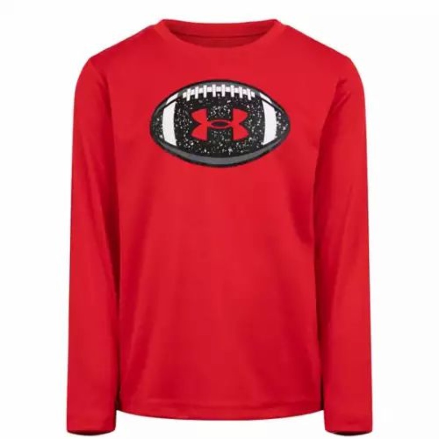 Shirts * | Under Armour Toddler Boys' Galaxy Football Long Sleeve Shirt Red