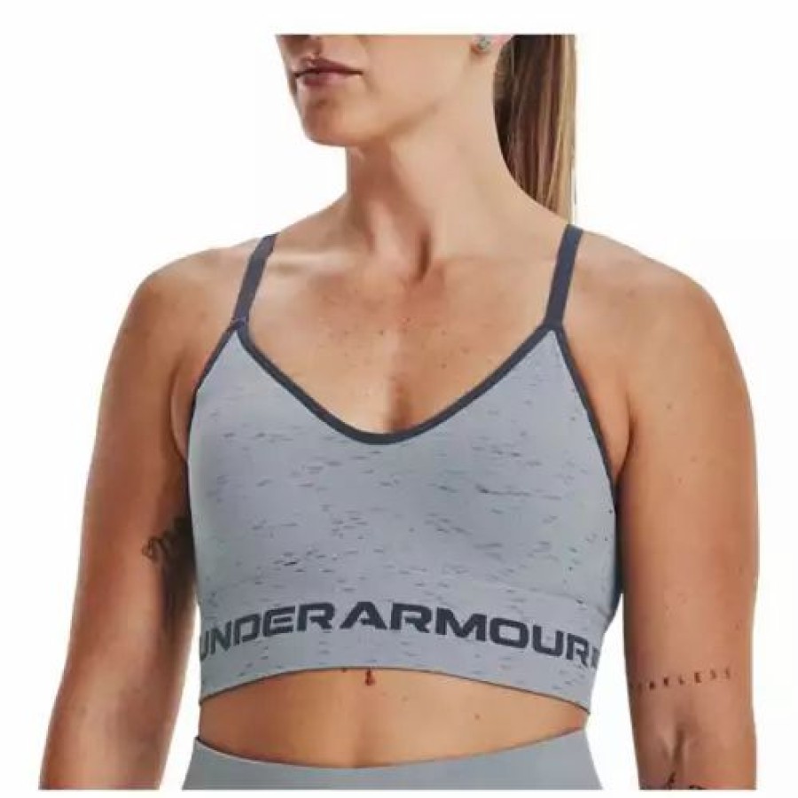 Bras * | Women'S Under Armour Seamless Low Long Heather Sports Bra