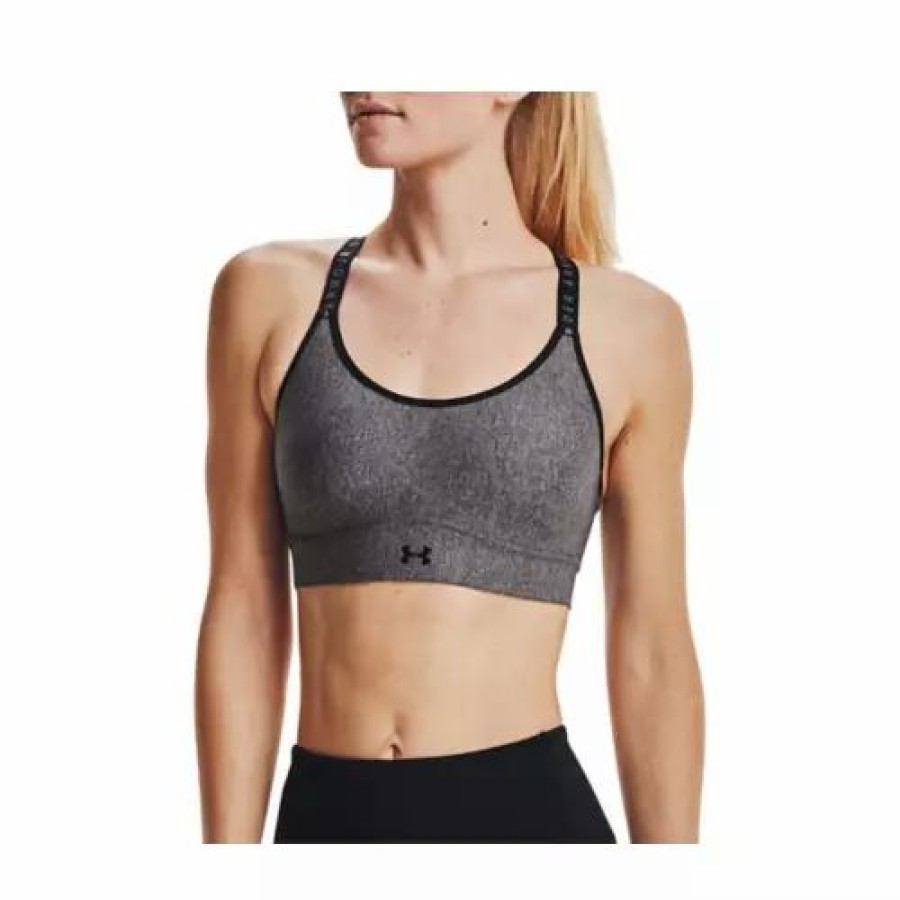 Bras * | Women'S Under Armour Infinity Mid Heather Sports Bra Charcoal Light Heather / B