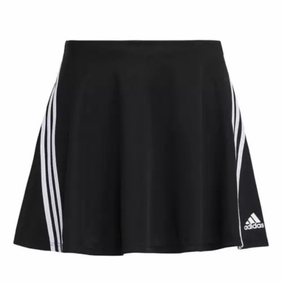 Skirts & Skorts * | Girls' Adidas 3 Stripe Skort Black