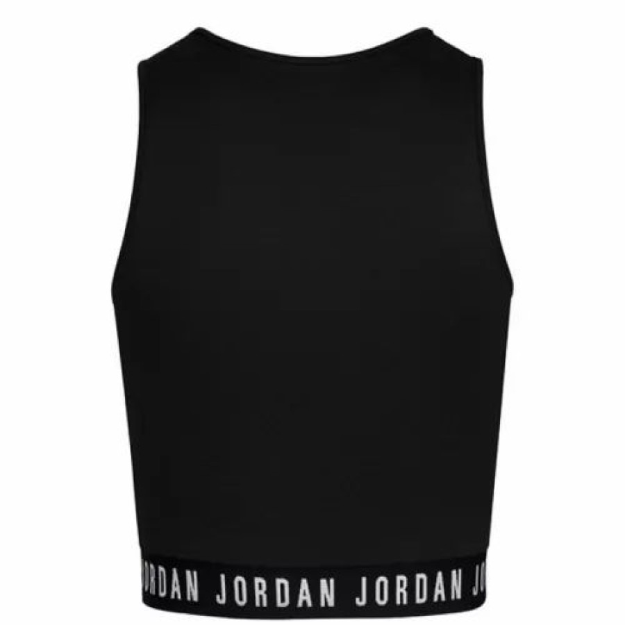 Bras * | Girls' Jordan Essential Active Top Lightly Lined Bra Black