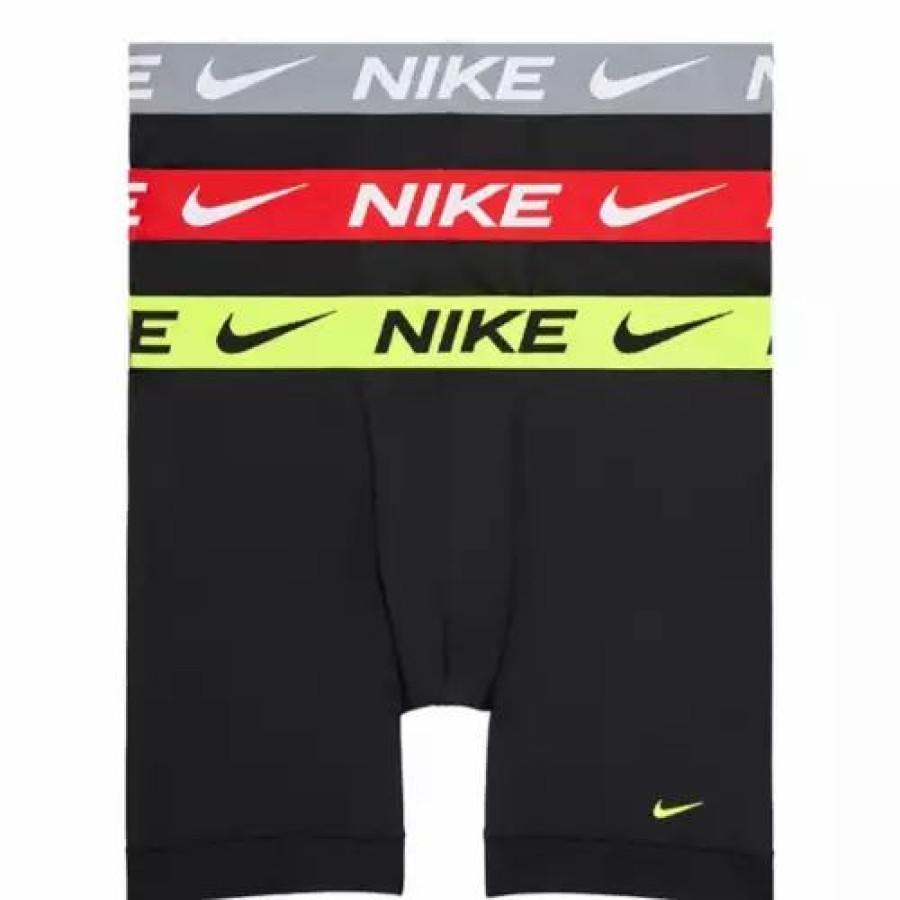 Underwear * | Men'S Nike Dri-Fit Adv Micro 3 Pack Boxer Briefs Black