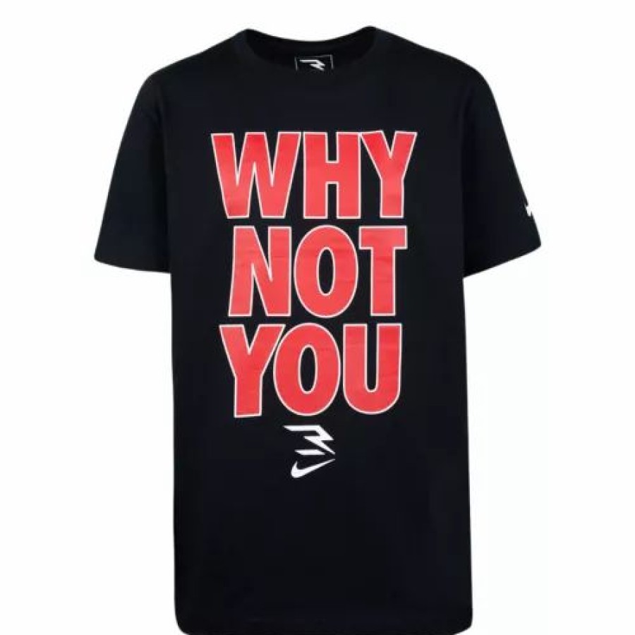 Shirts * | Boys' Nike Why Not You T-Shirt Black