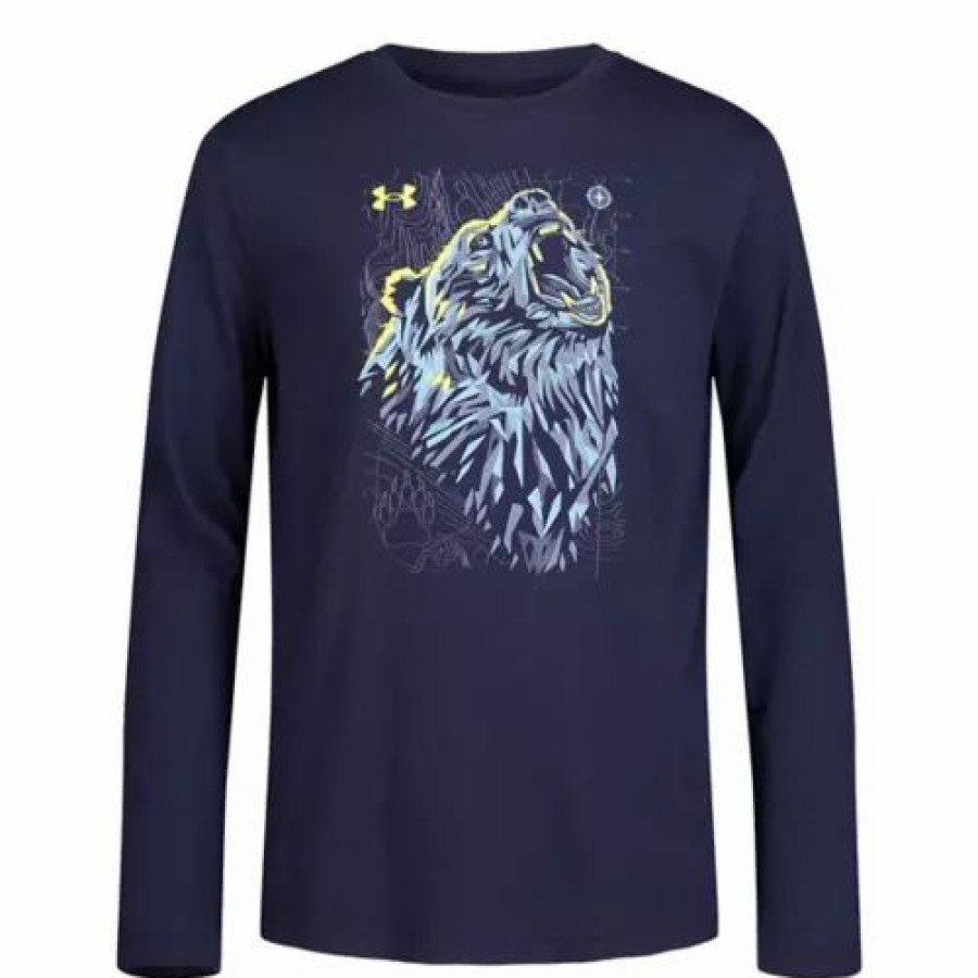 Shirts * | Boys' Under Armour Bear Optics T-Shirt Midnight Navy