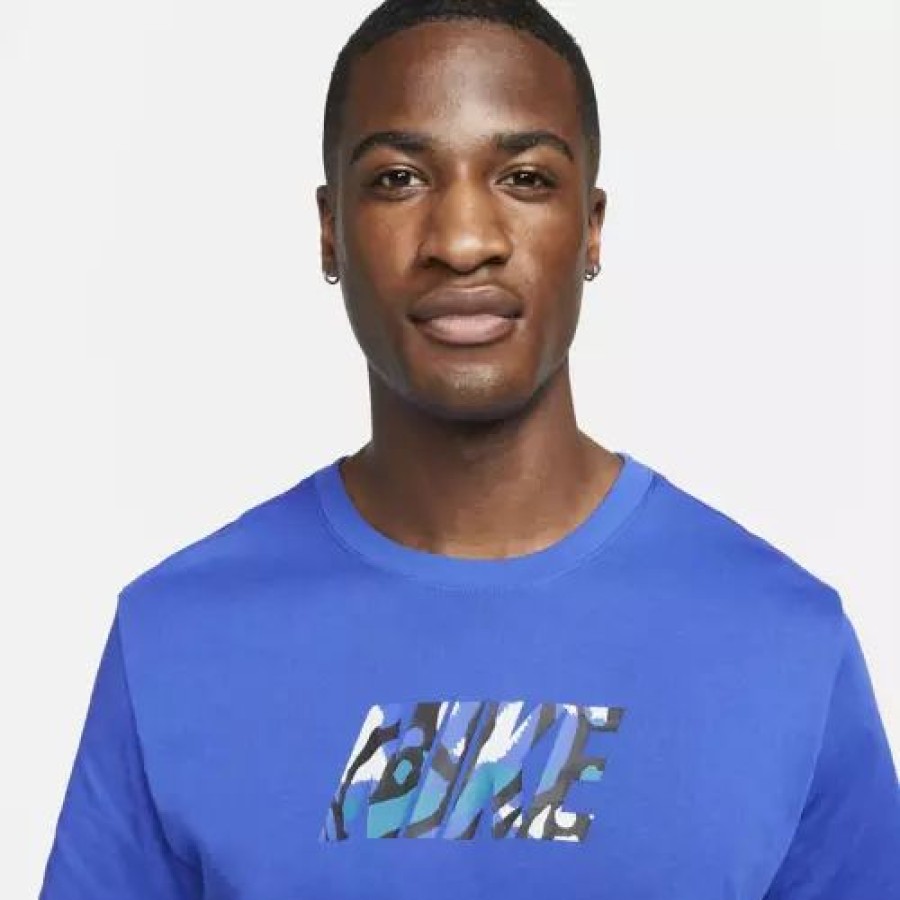 Shirts * | Men'S Nike Dri-Fit Sport Clash T-Shirt Game Royal