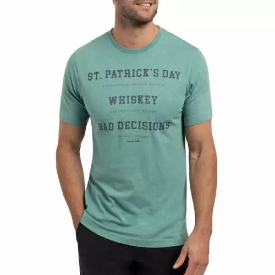 Shirts * | Men'S Travismathew Shot Of Whiskey T-Shirt Heather Green